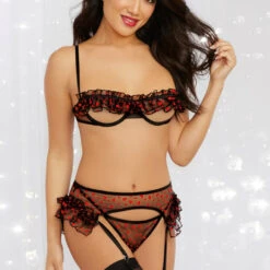 Dreamgirl Lingerie Piece Of My Heart Bra Set