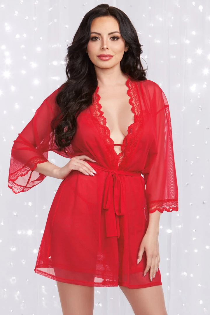 Dreamgirl Lingerie Rouge Chemise And Robe 1 Dreamgirl Lingerie Rouge Chemise And Robe