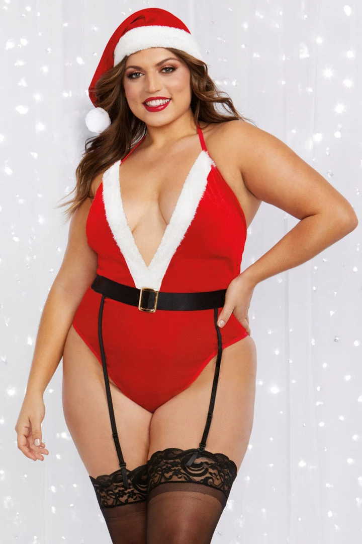 Dreamgirl Plus Size Lingerie Plus Size North Pole Hottie Teddy 1 Dreamgirl Plus Size Lingerie Plus Size North Pole Hottie Teddy