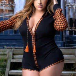 Mapalé Plus Size Fall Fest Pajama Romper