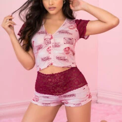 Mapalé Love Letter Pajama Set 6 Mapalé Love Letter Pajama Set