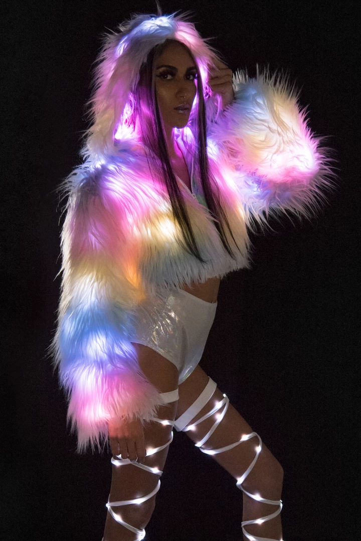 J. Valentine Clothing Light Up Candyland Cropped Jacket 4 J. Valentine Clothing Light Up Candyland Cropped Jacket