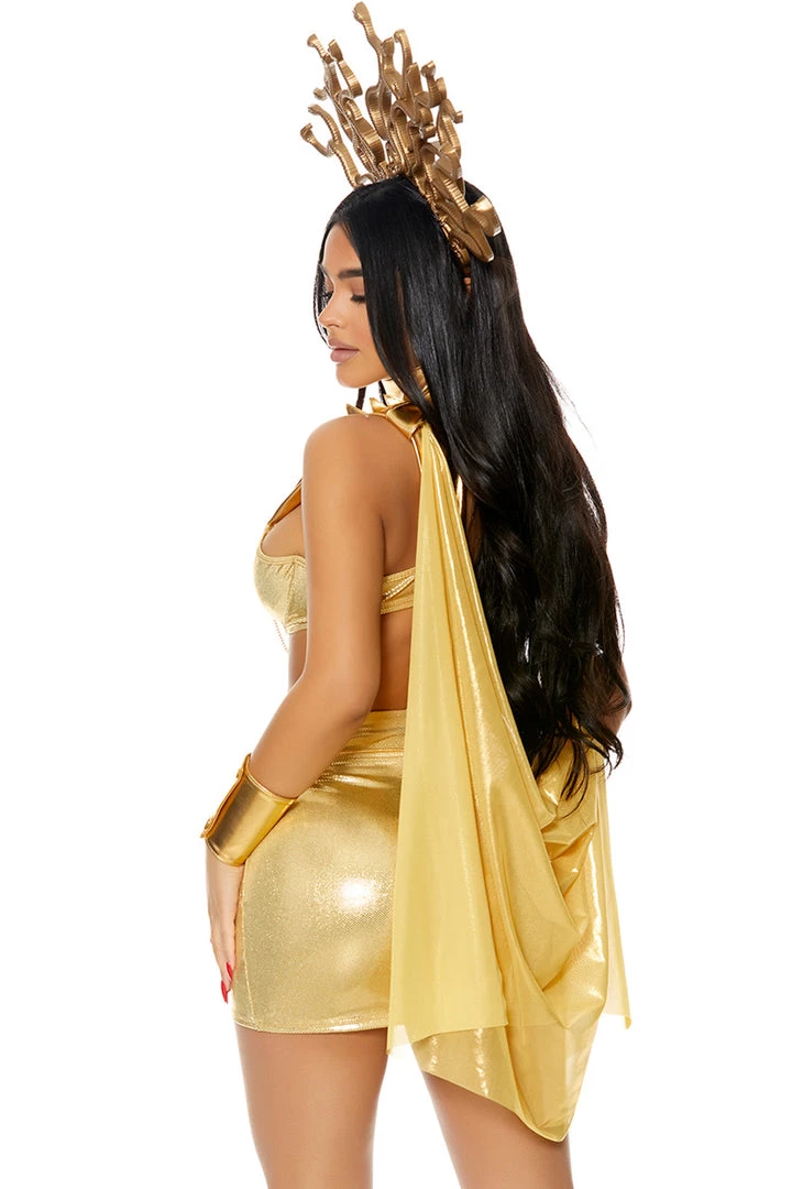 Forplay Plus Size Golden Medusa Costume 3 Forplay Plus Size Golden Medusa Costume