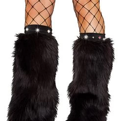 Roma Costume Fur And Rhinestone Leg Warmers