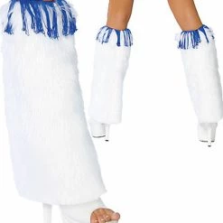 Roma Costume Furry Fringe Leg Warmers
