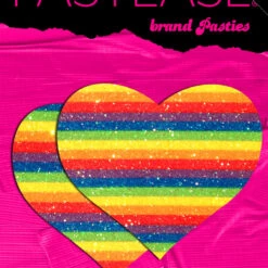 Pastease Glittering Rainbow Heart Pasties