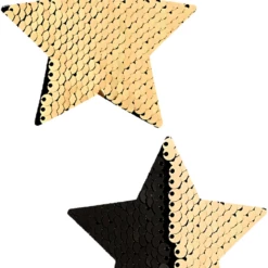 NevaNude Athena Gold & Black Sequin Star Pasties