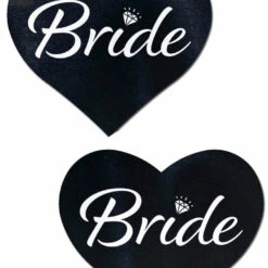 Pastease Bride Black Heart Pasties