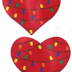 Pastease Christmas Lights Heart Nipple Pasties Lingerie
