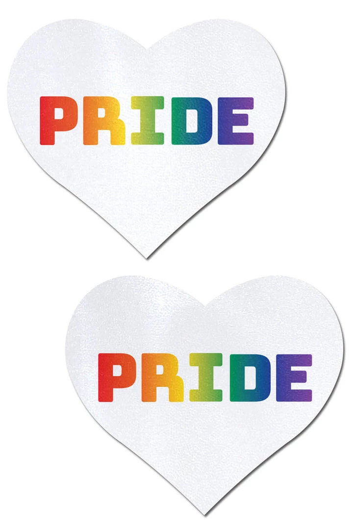 Pastease Gay Pride White Hearts Pasties 1 Pastease Gay Pride White Hearts Pasties