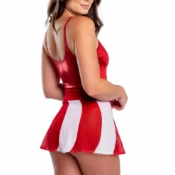J. Valentine Clothing Candy Cane Mesh Skater Skirt