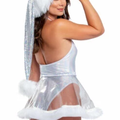 J. Valentine Vinyl And Fur Trimmed Skater Skirt Clothing