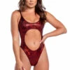 J. Valentine Metallic Cut Out Bodysuit