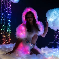 J. Valentine Light Up Hooded Shrug Clothing