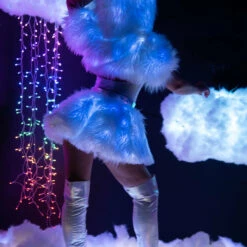 J. Valentine Light Up Furry Belted Skirt