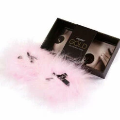 Bristols Six Fuzzy Pink Gold Candy Pasties