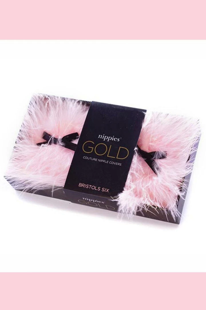 Bristols Six Fuzzy Pink Gold Candy Pasties 3 Bristols Six Fuzzy Pink Gold Candy Pasties