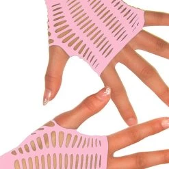 BL Brands Gloves And Arm Warmers Pink Fingerless Gloves