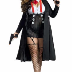 Party King Plus Size Gangster Babe Costume