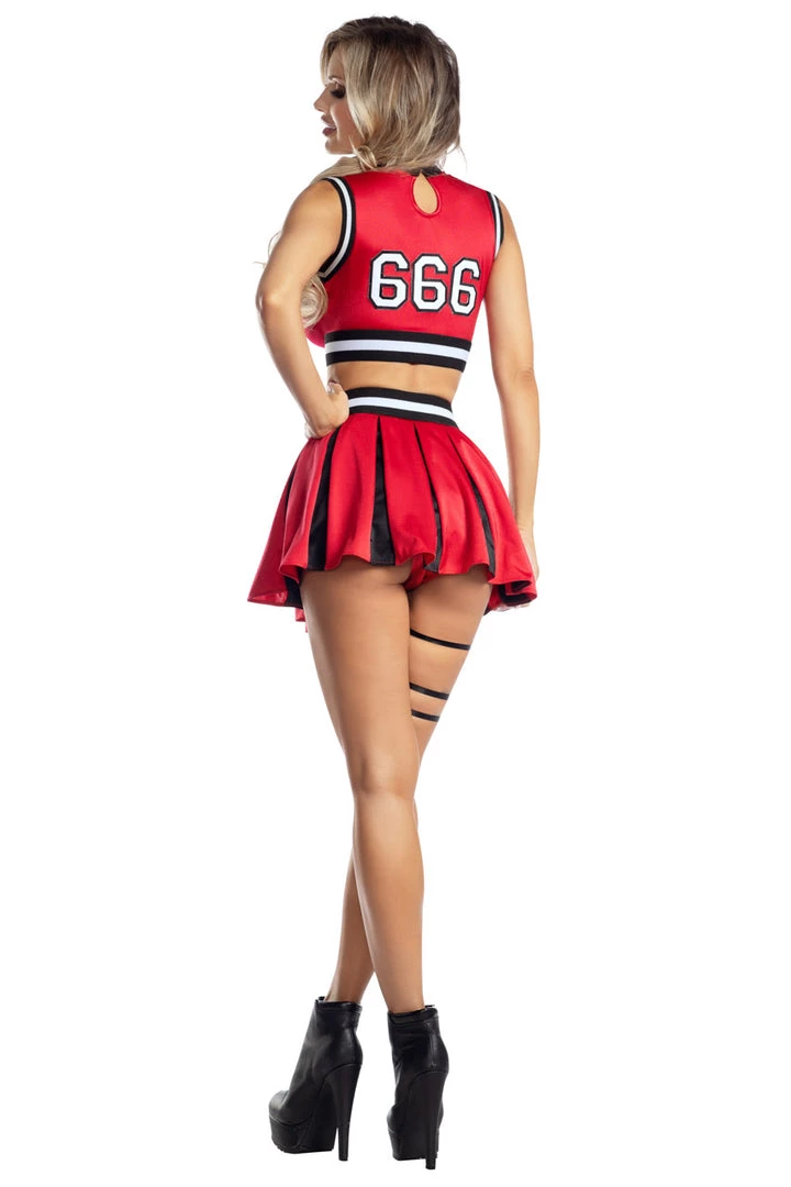 Party King Sexy Halloween Costumes Hellbent Cheerleader Costume 2 Party King Sexy Halloween Costumes Hellbent Cheerleader Costume