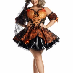 Party King Plus Size Sweet As Candy Corn Witch Costume