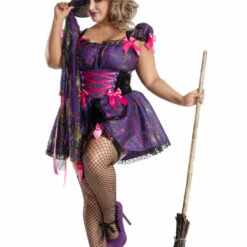 Party King Plus Size Caught In My Web Witch Costume