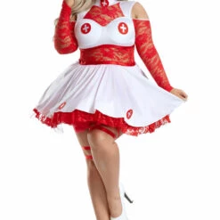 Party King Plus Costumes Plus Size Nurse Lacey Costume