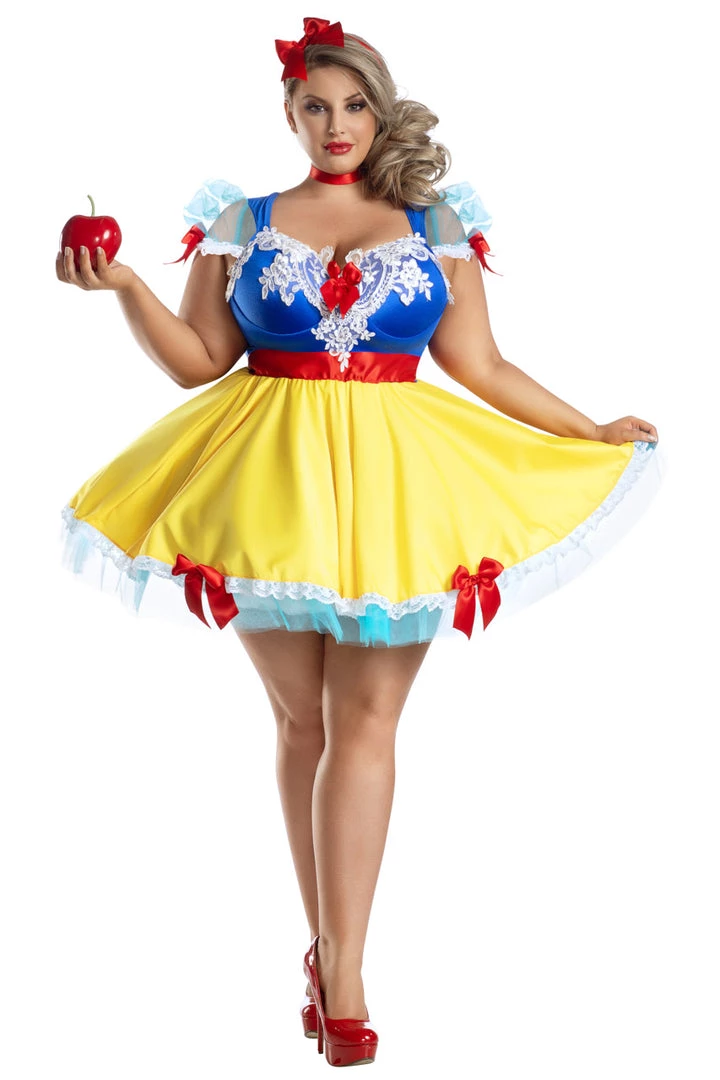 Party King Plus Size Snow Apple Princess Costume 1 Party King Plus Size Snow Apple Princess Costume