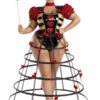Party King Plus Size Caged Heart Queen Costume