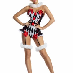 Party King Sexy Halloween Costumes Dark Harlequin Costume