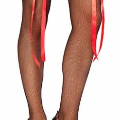 Roma Costume Pleated Ruffle Top Fishnets Stockings