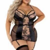 Roma Costume Plus Size Floral Embroidered And Satin Chemise