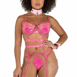 Elegant Moments Vinyl And Chains Bra Set Lingerie 13 Elegant Moments Vinyl And Chains Bra Set Lingerie