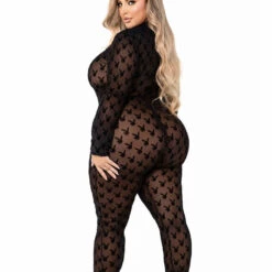 Roma Costume Plus Size Sheer Playboy Bunny Bodysuit