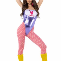 Roma Costume Playboy 80s Fitness Costume Sexy Halloween Costumes