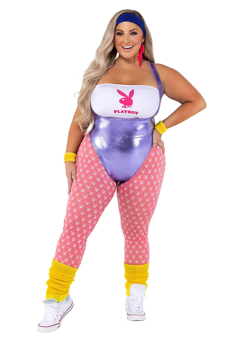 Roma Costume Plus Size Playboy 80s Fitness Costume 1 Roma Costume Plus Size Playboy 80s Fitness Costume