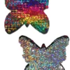 Pastease Rainbow & Silver Sequin Monarch Pasties