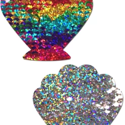 Pastease Rainbow & Silver Sequin Mermaid Pasties