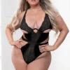 Seven Till Midnight Plus Size Sultry Satin Teddy