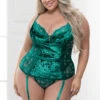 Seven Till Midnight Plus Size Holiday Velvet And Lace Bustier