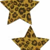 Pastease Glittering Gold Cheetah Star Nipple Pasties
