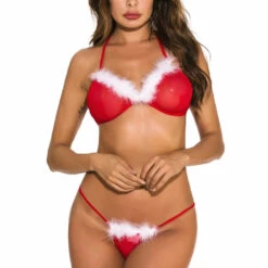 3WISHES Christmas Bikini Bra Sets