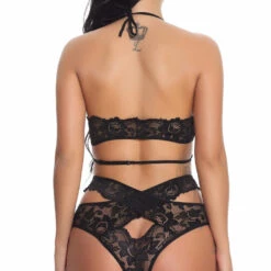 3WISHES Lace Wrap Around Bra Set