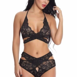 3WISHES Lace Wrap Around Bra Set