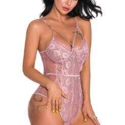 3WISHES Lingerie Sultry Strappy Teddy