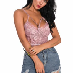 3WISHES Lingerie Sultry Strappy Teddy