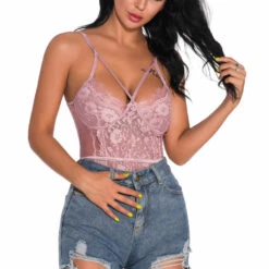 3WISHES Lingerie Sultry Strappy Teddy