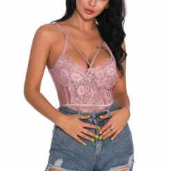 3WISHES Lingerie Sultry Strappy Teddy