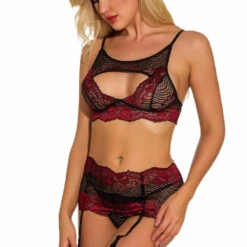 3WISHES Lasting Love Keyhole Bra Set Lingerie