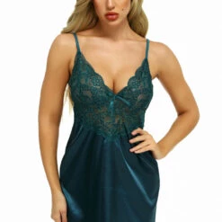 3WISHES Jewel Tone Satin Chemise 6 3WISHES Jewel Tone Satin Chemise